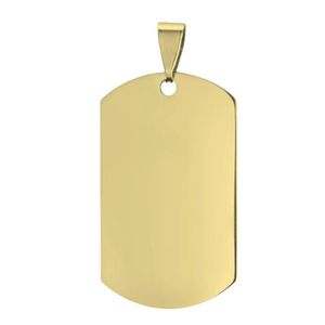 Colgante de etiqueta de perro de acero inoxidable directo de fábrica Logotipo de oro personalizado Grabado Etiqueta de identificación de acero de titanio Collar Material de metal - Product Image 6