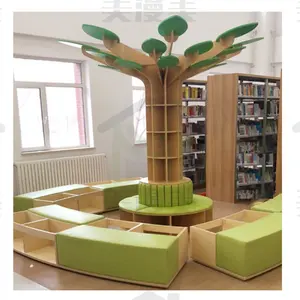 Baum Bücherregal Kreative Bibliothek Bücher stehen Kindergarten Bücherregal Baum geformte Boden dekoration Kinder Spielplatz Show Regal