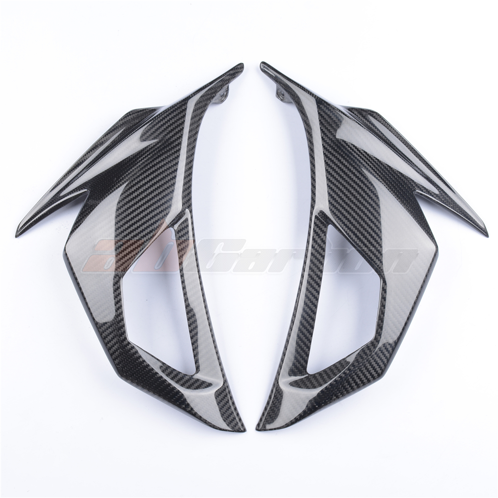 Передняя боковая панель мотоцикла, хомуты для Kawasaki Ninja 400 2018-2020 из углеродного волокна 100%