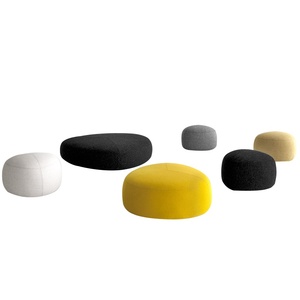 Hiện đại vải Pebble sofa phân cho cửa hàng giày đầy màu sắc cong Ottoman để sử dụng nhà - Product Image 5