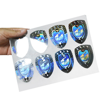 Precio de fábrica OEM forma holograma pegatina con logotipo de la empresa