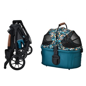 <span class=keywords><strong>Poussette</strong></span> pour animaux de compagnie pliée à un bouton <span class=keywords><strong>pratique</strong></span> Offre Spéciale légère avec tissu Oxford 300D pour les voyages de magasinage pour animaux de compagnie - Product Image 6