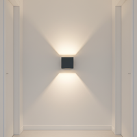 Nuova Lampada da Parete LED Everstar 12W/18W/20W, Illuminazione Quadrata Bidirezionale per Esterni, Impermeabile in Alluminio per Giardino