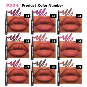 Delineador de labios mate de larga duración, cruelty-free, resistente al agua, brillo labial líquido sedoso, maquillaje de labios de alta cobertura, contorno de labios mate. - Product Image 4
