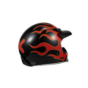 Carburo Casco completo barricada CE llama Negro rojo XS - Product Image 6