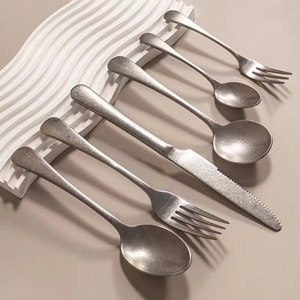 Juego de Cubiertos de Acero Inoxidable 304 Lyon INS, Estilo Nórdico Retro de Lujo, Cuchillo, Tenedor y Cuchara, Vajilla Occidental Universal - Product Image 1
