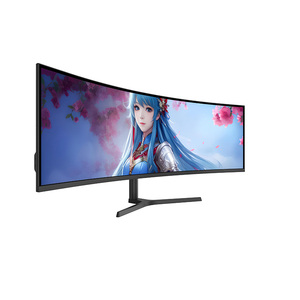 Moniteur <span class=keywords><strong>de</strong></span> jeu pour ordinateur <span class=keywords><strong>de</strong></span> bureau incurvé sans cadre ultra-large professionnel 49 pouces 5K HD 120Hz DP personnalisable - Product Image 1