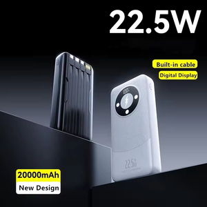 สินค้าขายดี พาวเวอร์แบงค์พกพา 20000mAh ชาร์จเร็ว หน้าจอ LED พร้อมสายชาร์จ 4 เส้น สำหรับโทรศัพท์มือถือ เหมาะสำหรับกิจกรรมกลางแจ้ง - Product Image 3
