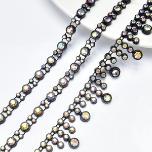 Nhựa Màu Đen Cup Rhinestone Chuỗi Dải Strass Chuỗi Pha Lê Kim Cương Cắt Tỉa Cho Vá Túi Quần Áo Trang Trí - Product Image 6