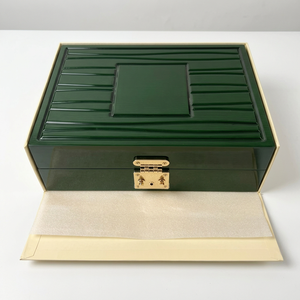 Boîte à montre de luxe en bois vert, vente en gros, personnalisable OEM, coffret cadeau pour montre mécanique automatique, ensemble complet avec présentoir - Product Image 5