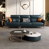Meilleure vente couche supérieure canapé en cuir de vachette canapé de salon simple canapé en cuir nordique moderne petite maison 3 places ensemble de canapé en latex