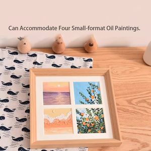 Marco de <span class=keywords><strong>Fotos</strong></span> de Madera Sólida de Cuatro Cuadrículas, Hecho a Mano, de Alta Calidad, con Impresión UV Ecológica, para Pinturas al Óleo Creativas - Product Image 5