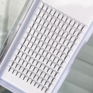 Extensiones de Pestañas Premade en Abanico con Base Puntiaguda de Pelo Sintético de Alta Calidad Hechas a Mano al por Mayor, Naturales y Largas - Product Image 2