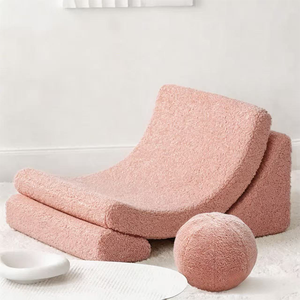 Fauteuil ottoman multi-modulaire Disian en éponge pour enfants, chaise <span class=keywords><strong>inclinable</strong></span> compressible en forme de lune pour la sieste, l'étude et l'usage domestique - Product Image 4