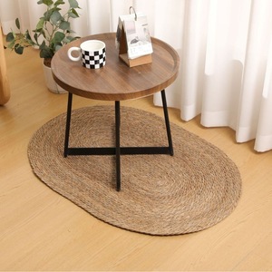 Tapis rond en bois pour chevet Tatami, tapis tressé en paille, tapis en rotin pour baie vitrée, tapis griffoir pour chat pour chambre à coucher - Product Image 3