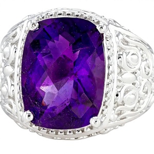 Anillo de Compromiso de Plata de Ley S925 con Baño de Oro Rosa y Amatista de Corte Ovalado, Moderno para Uso Diario, Personalizado para Mujer, Venta al Por Mayor - Product Image 3