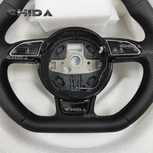 Audis พวงมาลัยหนังแบบเจาะรูสำหรับ audis A3 A5 A6 A6L <span class=keywords><strong>A4</strong></span> <span class=keywords><strong>B9</strong></span> A4L C8 Q5 Q7 TT RS3 RS4 RS5 S4รถรวม Q3 - Product Image 5