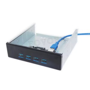 การ์ด PCI Express 1x แปลงเป็นพอร์ต <span class=keywords><strong>USB</strong></span> 3.0 จำนวน 4 พอร์ต ขนาด <span class=keywords><strong>5.25</strong></span> นิ้ว สำหรับช่องใส่ฟล็อปปี้ดิสก์ พร้อมแผงด้านหน้า ตัวแยก <span class=keywords><strong>USB</strong></span> 3 ช่อง  อะแดปเตอร์แบบ Combo Bracket ภายใน สำหรับคอมพิวเตอร์ตั้งโต๊ะ - Product Image 2