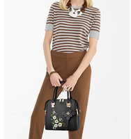 Sac à bandoulière en PU pour femme, style vintage, étanche, avec fermeture éclair, logo personnalisé, chaîne de verrouillage, léger, pour voyage, vente en gros