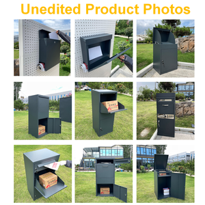 Boîte aux lettres extérieure autoportante en acier personnalisée, résistante aux intempéries, en métal durable, étanche, antivol, capacité de 3 niveaux, connectable - Product Image 6