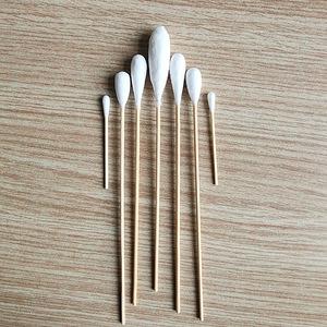 Hisopos de Algodón Desengrasados Hechos a Medida, 20cm, Cabezal Grande, Grado Médico, Desechables, de un Solo Cabezal, Equipo de Terapia Oral - Product Image 1