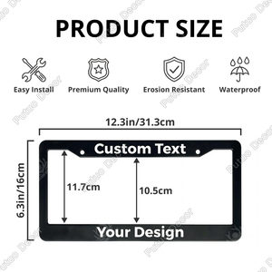 Marco de <span class=keywords><strong>Matrícula</strong></span> Metálico Personalizado al por Mayor de Alta Calidad para Motocicleta y Automóvil, Tamaño Estadounidense - Product Image 3