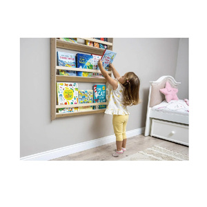 Étagère murale Montessori, étagère à livres flottante en bois pour enfants, bibliothèque de pépinière petit espace meubles pour tout-petits - Product Image 4