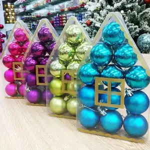 Baratos por atacado de Natal Ornamento bola de Plástico Decoração de bola