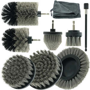 Kit de <span class=keywords><strong>brosse</strong></span> à récurer électrique <span class=keywords><strong>Brosse</strong></span> de nettoyage ronde en <span class=keywords><strong>plastique</strong></span> <span class=keywords><strong>pour</strong></span> tapis Verre Pneus de voiture Brosses en nylon - Product Image 1