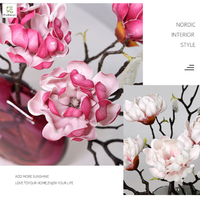 Nouvelle fleur artificielle de magnolia de style chinois de 70 cm pour la décoration de la table à manger à la maison et des centres commerciaux, fleur en EVA blanche, nouvelle arrivée