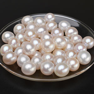 Perles d'eau douce Tilian 11-12 mm, perles blanches en vrac, forte luminosité, presque parfaites, rondes, type naturel Mantou - Product Image 2