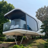 Lusso 2 camere da letto Apple cabina contenitore casa Mobile piccola casa ispirata alla capsula spaziale per l'applicazione campeggio Hotel Villa