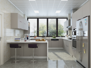 Armoire de cuisine moderne de haute qualité sur mesure avec contreplaqué et panneaux de particules, écologique et résistante à l'eau - Product Image 4