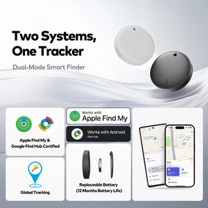 جهاز تعقب مزدوج النظام مضاد للخسارة ومكافحة السرقة لأجهزة أبل وأندرويد جهاز تحديد المواقع الذكي اللاسلكي العالمي لتحديد المواقع - Product Image 4
