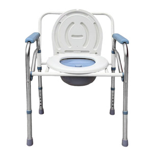 Stainless Steel <b>Commode</b> <b>Chair</b> Foldable Portable Toilet <b>Chair</b> For Elderly Home Use 40cm Seat Width 57cm Length - Product Image 2