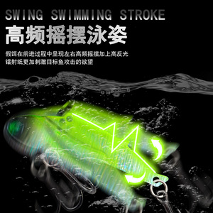 เหยื่อตกปลา Vibra Lure Ultra Thin Back Metallic Slice สำหรับตกปลาแบสในน้ำจืด ใช้ตีไกล มีน้ำหนัก วัสดุ VIB เหยื่อปลอม - Product Image 4