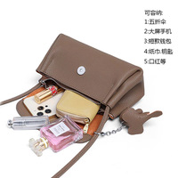 Sac Mini en Cuir Véritable pour Femme, Nouveau Style Tendance, Polyvalent, Luxueux, Grande Capacité, Sac à Bandoulière en Cuir de Vachette de Niche