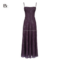 Robes de cocktail maxi formelles en dentelle tissée personnalisées pour femmes, brodées, OEM ODM, faible MOQ, vente en gros