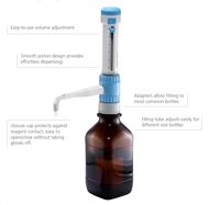 Dispenseur de laboratoire à fixation sur flacon pour la manipulation des liquides, 2,5-25 ml, type pipette