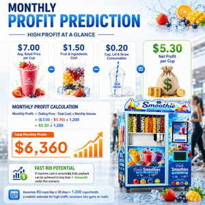 Distributeur automatique de smoothies OEM <span class=keywords><strong>Robot</strong></span> Healthy Fresh Real Fruits, machine à smoothies protéinés - Product Image 5