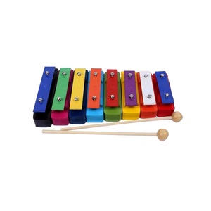 Glockenspiel Xylophone en métal et bois coloré à 8 tons, instrument de percussion Orff pour enfants, jouet musical éducatif précoce - Product Image 4