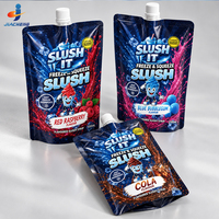 Op maat gemaakte staande spuitzak met schroefdop voor vloeibare bevroren slush-siroop en drankenverpakkingen voor diepvriesproducten en dranken.