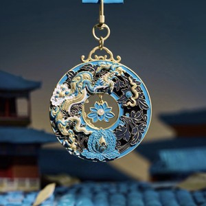 Oriental Characteristic Dragon 3D Letterpress Printed Silver-Plated Metal Medal-Very Beautiful Souvenir