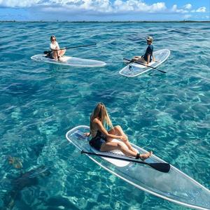 Poly Carbonate Clear <span class=keywords><strong>Paddle</strong></span> <span class=keywords><strong>Board</strong></span> Transparente SUP <span class=keywords><strong>Board</strong></span> Kayak flutuante para diversão - Product Image 3