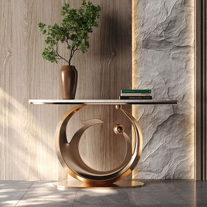 Consolle <span class=keywords><strong>da</strong></span> Ingresso di Lusso BTCT006 con Piano in Vero Marmo e Struttura in Metallo, Design Moderno Eco-Friendly per Uso Domestico - Product Image 3