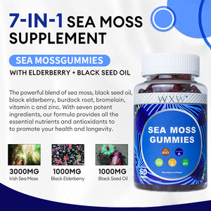 OEM/ODM <b>Sea</b> <b>Moss</b> Gummies <b>Natural</b> <b>Sea</b> <b>Moss</b> Gummy Candy Supplement for Immune and Detox Support - Product Image 3