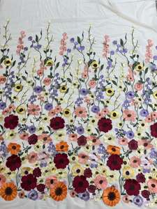 Tela de Encaje de Tul Francés Suave con Flores 3D y Bordado Multicolor para Mujer, Precio Competitivo de Affninty - Product Image 6