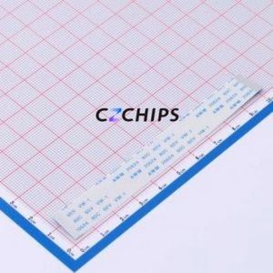 FC-0.5B-24P-100mm FFC Cable (Flexible Flat Cable) P=0.5mm Connector 24P 0.5mm 0.3mm Non-Inverting - Product Image 1