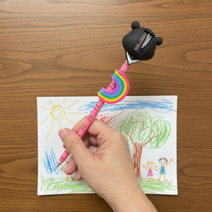 New Arrival HAUHWA HHPE03 Bear <b>Sharpener</b> Pencil Topper Glitter Pencil Barrel <b>Sharpener</b> + Eraser + Pencil Bundle for Office - Product Image 5
