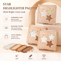 DOOUCI OEM/ODM Kosmetik Kecantikan Makeup Tiga Warna Palet Highlight Portabel yang Dapat Dibaurkan dan Halus Seperti Sutra